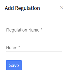 Add a New Regulation