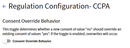 Regulation – Override Consent