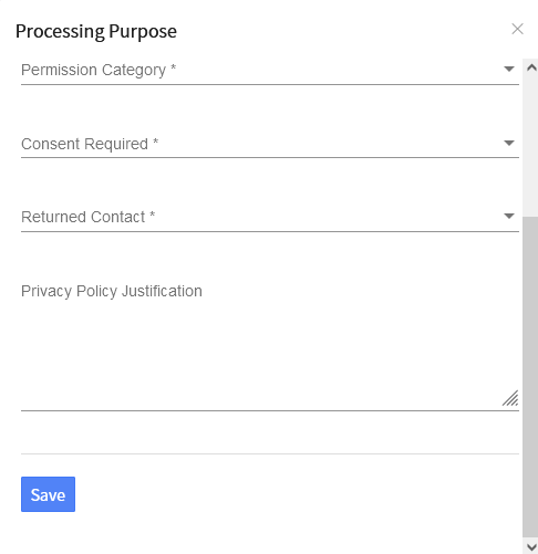 Adding Processing Purposes