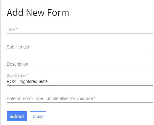 Add New Form
